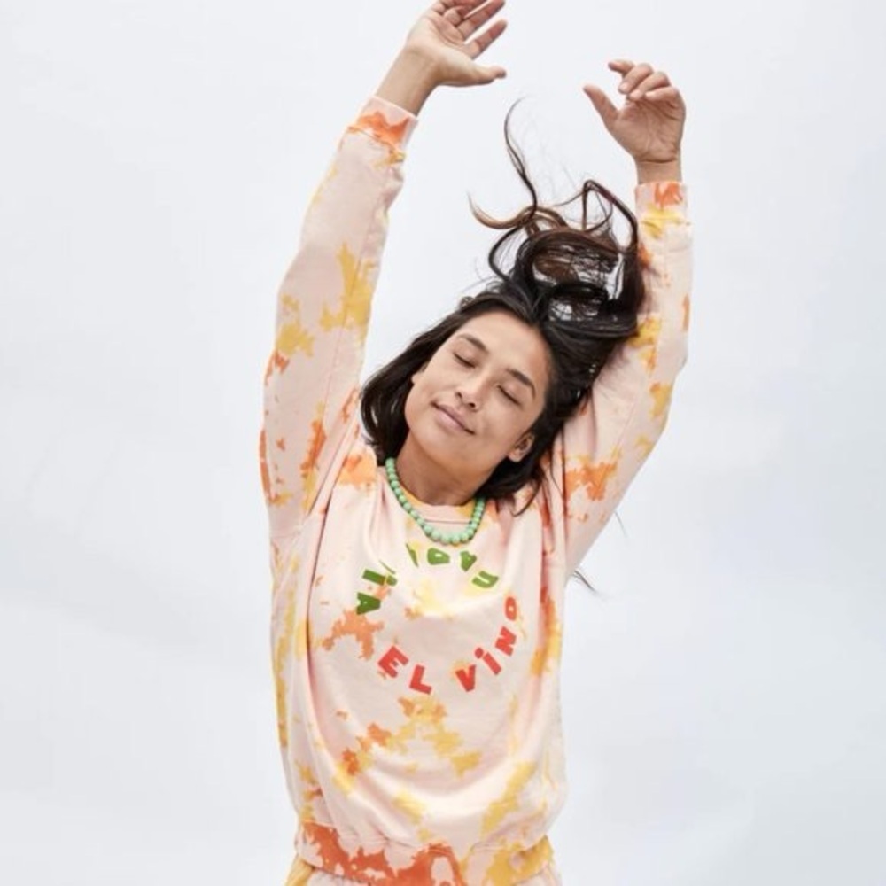 Clare V. Tie Dye Vino Sweatshirt NWT